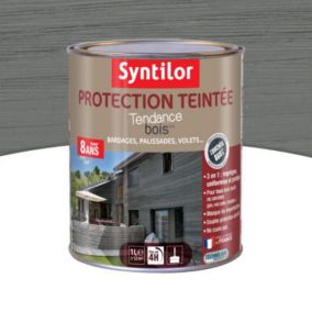 Protection extérieure teintée bois Syntilor Gris naturel 1L - 8 ans