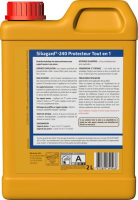 Protection hydrofuge façade, mur, toiture et sol Sika Sikagard Protection Tout en 1 2 L