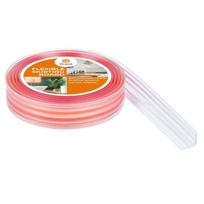 Protege-angle PVC adhesif 20x20 mm QUEST - flexible et decoratif - 5 m, transparent