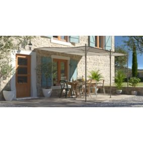 Provence - Pergola adossée en acier 3x4m - Structure Seule