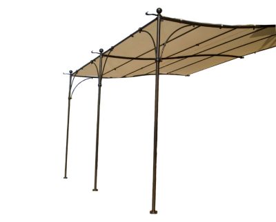 Provence - Pergola adossée en acier 3x4m - Structure Seule