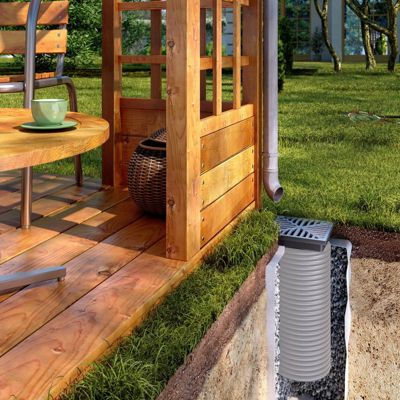 Puisard d'infiltration ACO Gully - Puits perdu pour jardin sans raccordement (Complet avec grille fonte) - ACO
