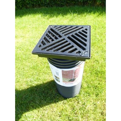Puisard d'infiltration ACO Gully - Puits perdu pour jardin sans raccordement (Complet avec grille fonte) - ACO