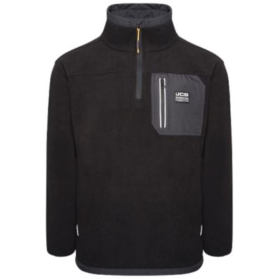 Pull polaire JCB Quartz petit zip noir L