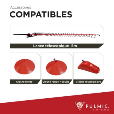PULMIC Pulvérisateur a Batterie 35L,7h d'Autonomie,Pression Réglable jusqu'à 4 Bars,Toiture Longue Portée avec Tuyau de 6m