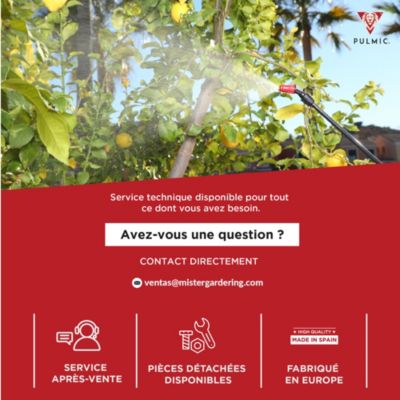 PULMIC Pulvérisateur Electrique Rechargeable 15L, Pulvérisateur à Batterie à Dos pour Jardin et Toiture,7h d'Autonomie