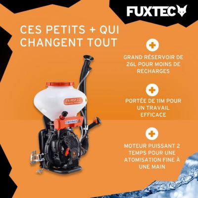 Pulvérisateur atomiseur thermique à dos - FUXTEC FX-MSP2.2 - 41,5cm3, 26 litres