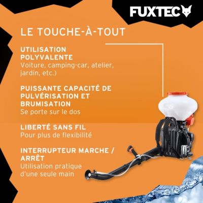 Pulvérisateur atomiseur thermique à dos - FUXTEC FX-MSP2.2 - 41,5cm3, 26 litres