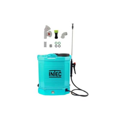 Pulvérisateur à batterie 16L 12V 8.0Ah + Lance INOX extensible + 3 Buses + Chargeur INTEC