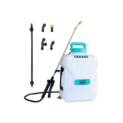 Pulvérisateur à batterie 20V 12L Batterie lithium 4.0Ah Chargeur 2 Lances Fibre et Inox 4 Buses INTEC