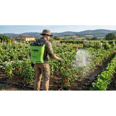 Pulvérisateur Electrique à Batterie Lithium 12V/8AH 16L 6 bars Chargeur Végétaux jardin toitures VITO