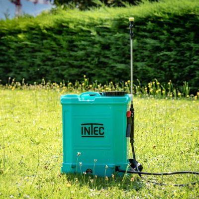 Pulvérisateur électrique 16L à batterie 8.0Ah + Lance INOX extensible + 3 Buses + Chargeur INTEC