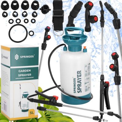 Pulvérisateur à pression verger 5l, pulvérisateur de jardin manuel, lance télescopique 63 cm