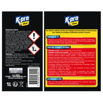 Pulvérisateur anti punaises de lit 1L