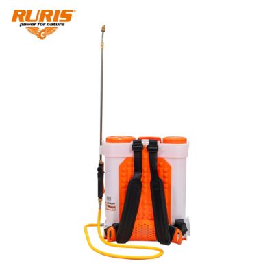 Pulverisateur electrique RURIS RSE 1400S, reservoir 14 L, batterie 12V 8 Ah, lance telescopique metal, pression 6 bars, verger et