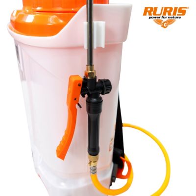 Pulverisateur electrique RURIS RSE 1400S, reservoir 14 L, batterie 12V 8 Ah, lance telescopique metal, pression 6 bars, verger et