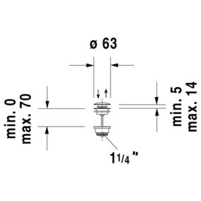 Push-open ventil, chrom - (0050521000)