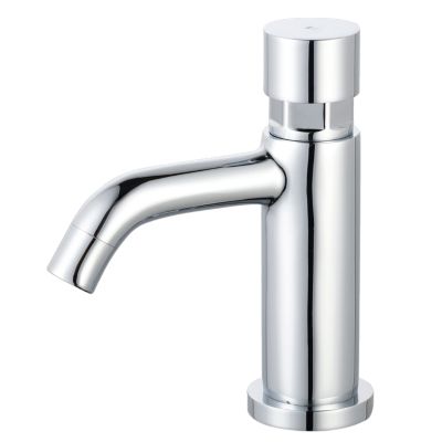 Push robinet lave mains chrome eau froide Essebagno Cilindro