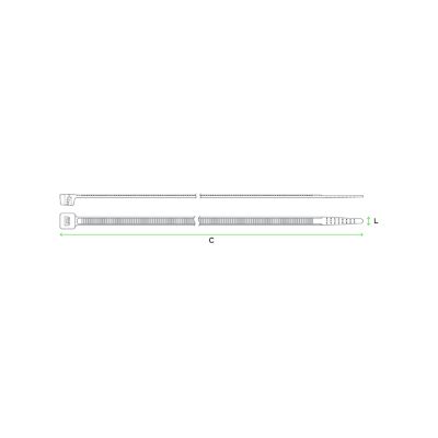 Pv-036-150-p Lot De 100x Collier Serrage Rilsan Arvi Noir 150x3.6mm - Résistant Aux Uv - Polyamide 6.6