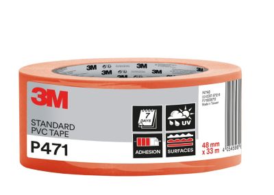 PVC Souple adhésif tous travaux qualité professionnelle orange 33x48mm 3M