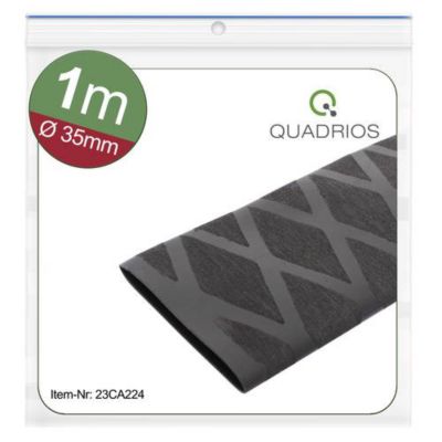 Quadrios Gaine thermorétractable Soft-Grip 35 mm avant / 18 mm après 1 m noir sans colle 2:1
