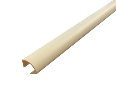 BAGUETTE 1/4 ROND PVC 6mm 2,50ml blanche DURONDELL fermé DRP630