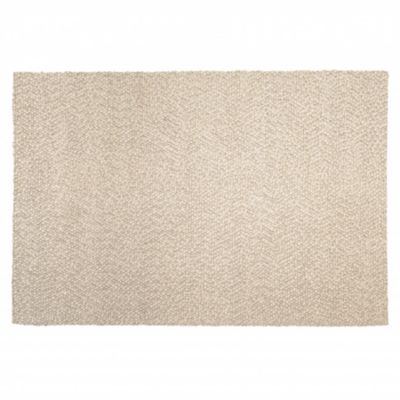 QUENTIN - Tapis rectangulaire 160x230cm en laine bouclée couleur beige