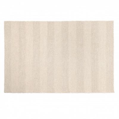 QUENTIN - Tapis rectangulaire 160x230cm en laine tissée couleur lin