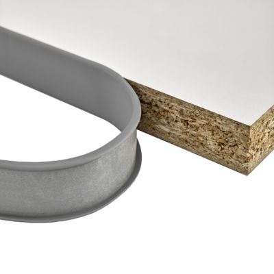 QUEST Profilé de finition pour meubles en PVC 18 mm - baguette de finition autocollante - gris, 5 m