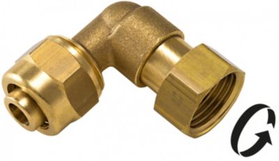 QUICK PLOMBERIE Raccord Té égal à compression laiton F 15 x 21 pour tube en per
