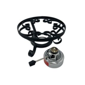 Réchaud à fondue - Table&Cook - 3008696A - Métallique luxe - Brûleur à gaz - Réglage flamme