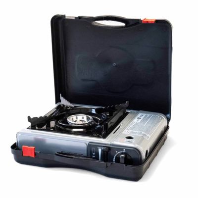 Réchaud à gaz 2200W Allumage piezo Double système de sécurité Mallette KEMPER