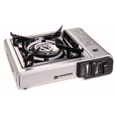 Réchaud à gaz 2200W Allumage piezo Double système de sécurité Mallette KEMPER