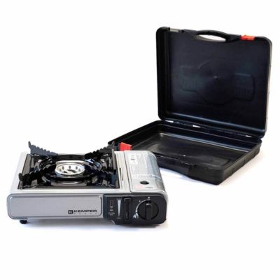 Réchaud à gaz 2200W Allumage piezo Double système de sécurité Mallette KEMPER