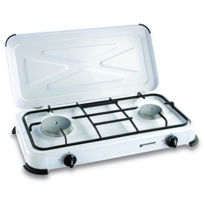 Réchaud De Camping 2 Brûleurs Portable - Puissance 8000W Par Brûleur - Interface Gaz 3/8 - Idéal Extérieur - 8