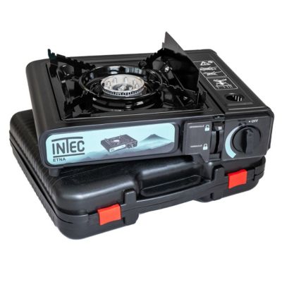 Réchaud à gaz portable 2200W Etna Camping Randonnée Chantier Cartouche gaz Camping Allumage Piezo Mallette INTEC
