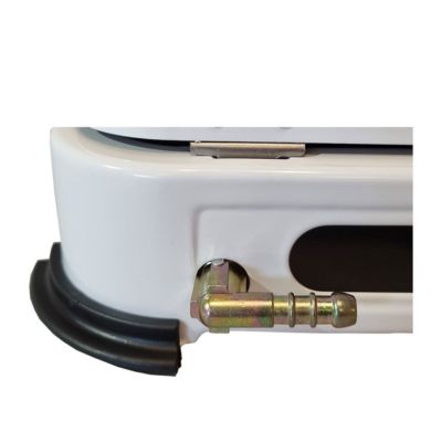 Réchaud gaz portable 3 feux 3450W Blanc laqué Couvercle Plaque de cuisson KEMPER