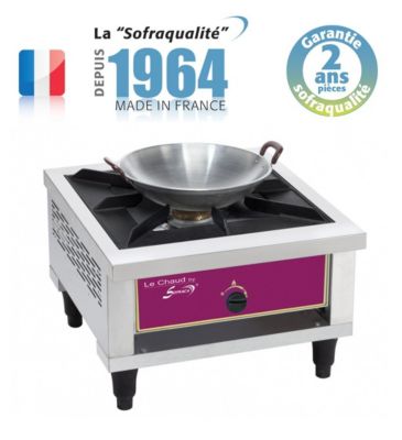 Réchaud Gaz Professionnel - Classique et Wok - 1 feu - 14000 W - Sofraca
