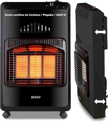 Réchauffeur à gaz portable Buddy avec adaptateur pour cartouches de gaz avec filetage 7/16, puissance jusqu'à 2,4 kW,