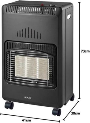 Réchauffeur à gaz portable Buddy avec adaptateur pour cartouches de gaz avec filetage 7/16, puissance jusqu'à 2,4 kW,