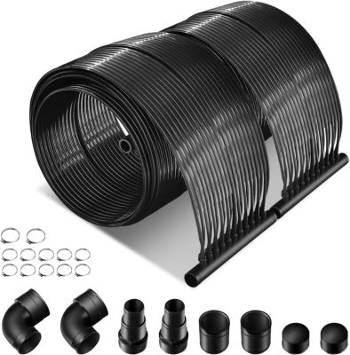 Réchauffeur Solaire pour Piscine en PE 2 Panneaux de Chauffage Solaire Chauffe Piscine Solaire pour Piscine Hors Sol de 25 800L