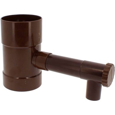 Récupérateur d'eau de pluie marron pour gouttière 100 mm GT Market