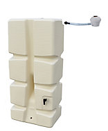 Récupérateur d'eau Eda Recup'o beige 310L + kit collecteur