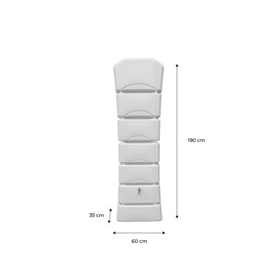 Récupérateur d'eau mural  300L  Monteynard avec kit raccord chéneau inclus