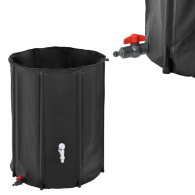 Récupérateur d'eau Réservoir d'eau Inoxydable et Résistant aux UV 500 L 80 x 98 cm casa.pro