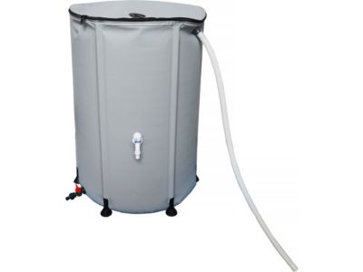 Récupérateur d'eau souple en PVC 250 L  Gris