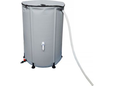 Récupérateur d'eau souple en PVC 500 L  Gris