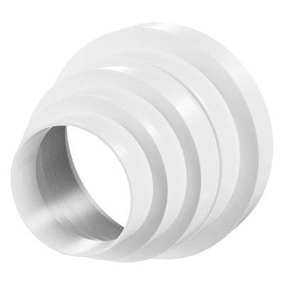 Réduction multi diamètres 80 à 150 PVC blanc BLAUPLAST