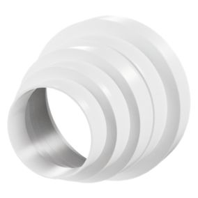 Réduction multi-diamètres pour conduits circulaires en PVC blanc BLAUPLAST