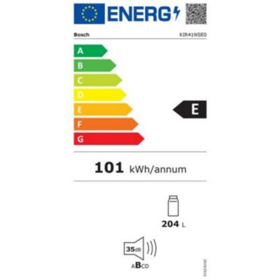 Réfrigérateur 1 porte encastrable à glissières 204l Bosch KIR41NSE0 série 2